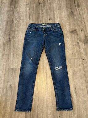 OLD NAVY | Dark Blue Distressed Women's Skinny Jeans